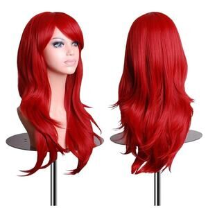 NWT EmaxDesign Cosplay wig 70cm approx 28 inches. Red deep red